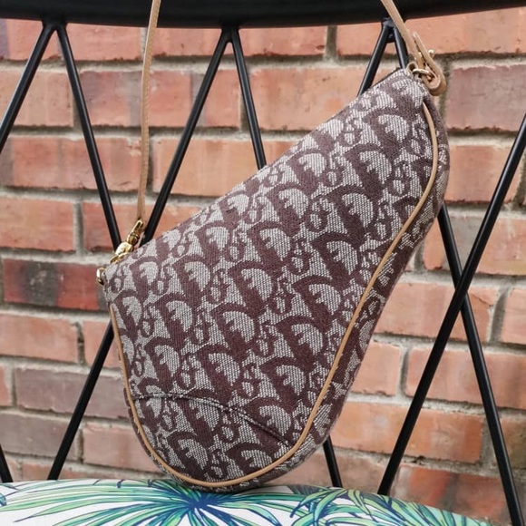 Dior Vintage Pochette Saddle Bag in classic Dior Monogram - Picture 2 of 6